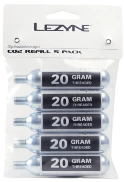Lezyne Cartouches De CO2 De Rechange 20g, Paquet De 5