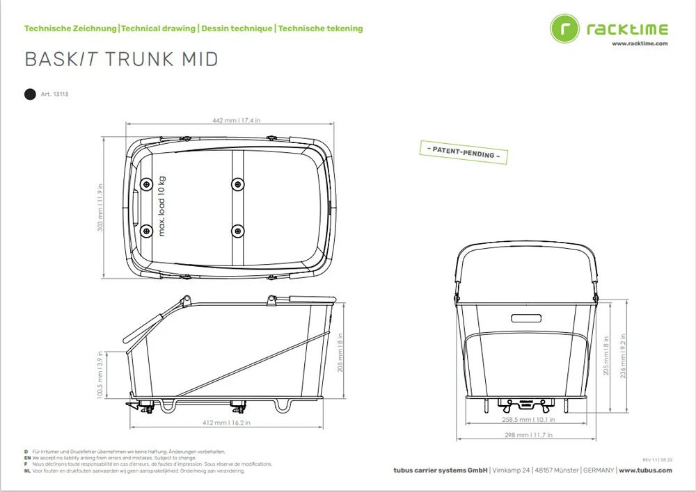 Racktime Baskit Medium Panier à Provisions 3 Racktime Baskit Medium Panier à Provisions – Image 3