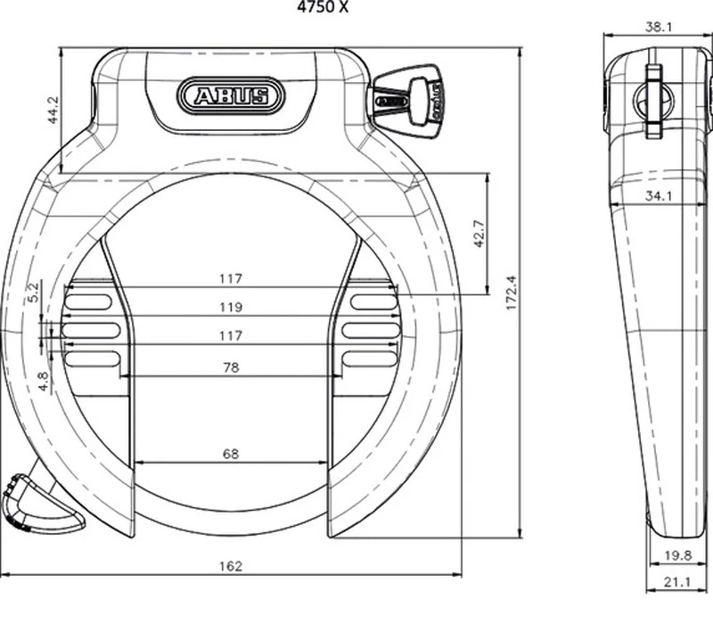 Abus Antivol De Cadre Pro Amparo 4750 X NR 2 Abus Antivol De Cadre Pro Amparo 4750 X NR – Image 2