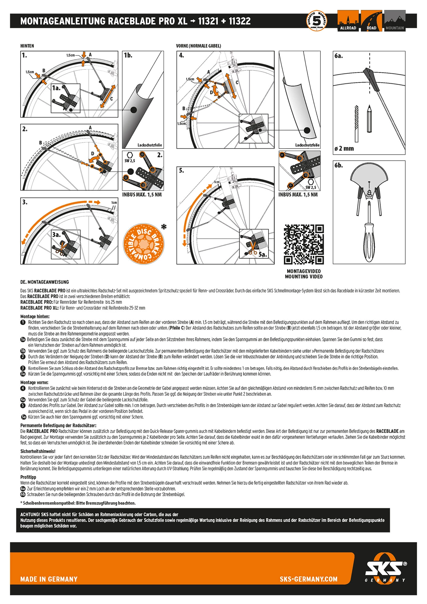 Kit De Garde-boue Raceblade Pro XL Black Matt 3 Kit De Garde-boue Raceblade Pro XL Black Matt – Image 3