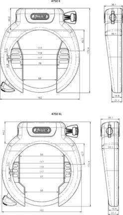 Abus Antivol De Cadre Pro Amparo 4750 XL R -Vélo Accessoires Magasin Abus 69354 20113959 Pro Amparo 4750 XL R Rahmenschloss 3