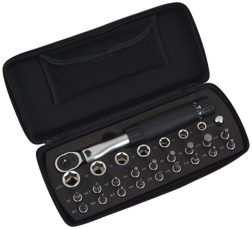 Clé Dynamométrique Comp 1/4" 2-24 Nm + Sélection D'embouts 25 Pièces 1 Clé Dynamométrique Comp 1/4" 2-24 Nm + Sélection D'embouts 25 Pièces