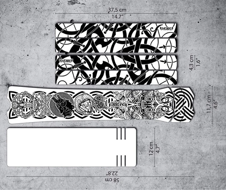 Dyedbro Kit De Protection Du Cadre De L'E-Bike Viking 1 Dyedbro Kit De Protection Du Cadre De L'E-Bike Viking