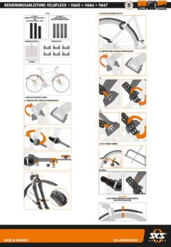 Jeu De Garde-boue Veloflexx 65 26-27,5 Pouces -Vélo Accessoires Magasin SKS GERMANY Veloflexx 65 Schutzblechset 11665 d