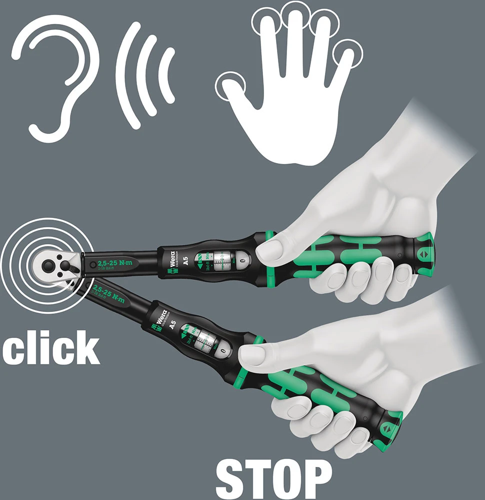 Wera Clé Dynamométrique Click-Torque A 5 1/4" (2,5-25Nm) 6 Wera Clé Dynamométrique Click-Torque A 5 1/4" (2,5-25Nm) – Image 6