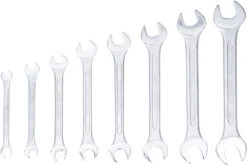 Jeu De Clés à Fourche Double 8 Pièces 7 Jeu De Clés à Fourche Double 8 Pièces -Vélo Accessoires Magasin bgs technic 1182 02 Doppel Maulschlussel Satz 8 teilig