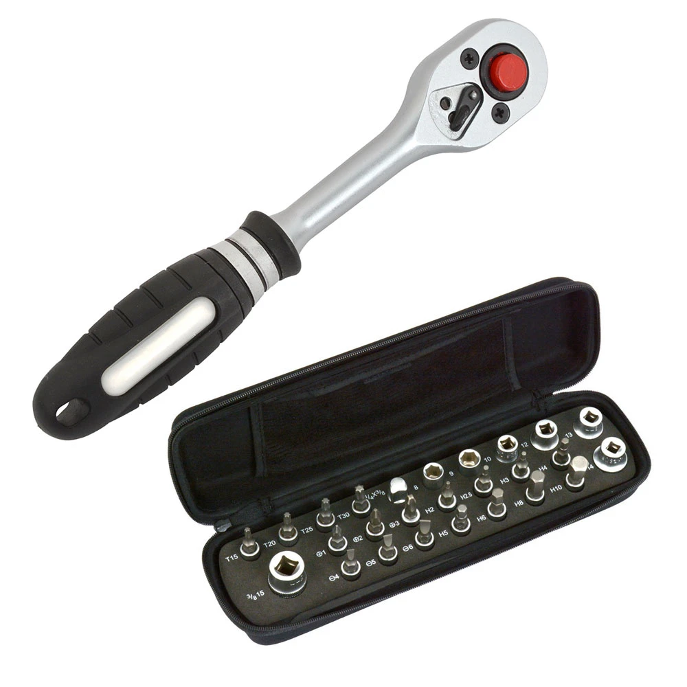 Jeu De Clés à Cliquet Comp 1/4" Avec Embouts 1 Jeu De Clés à Cliquet Comp 1/4" Avec Embouts